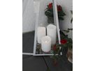 LED Pillar Kerze 3er Pack Paul - Outdoor, Weiss, 18cm Höhe, Timerfunktion