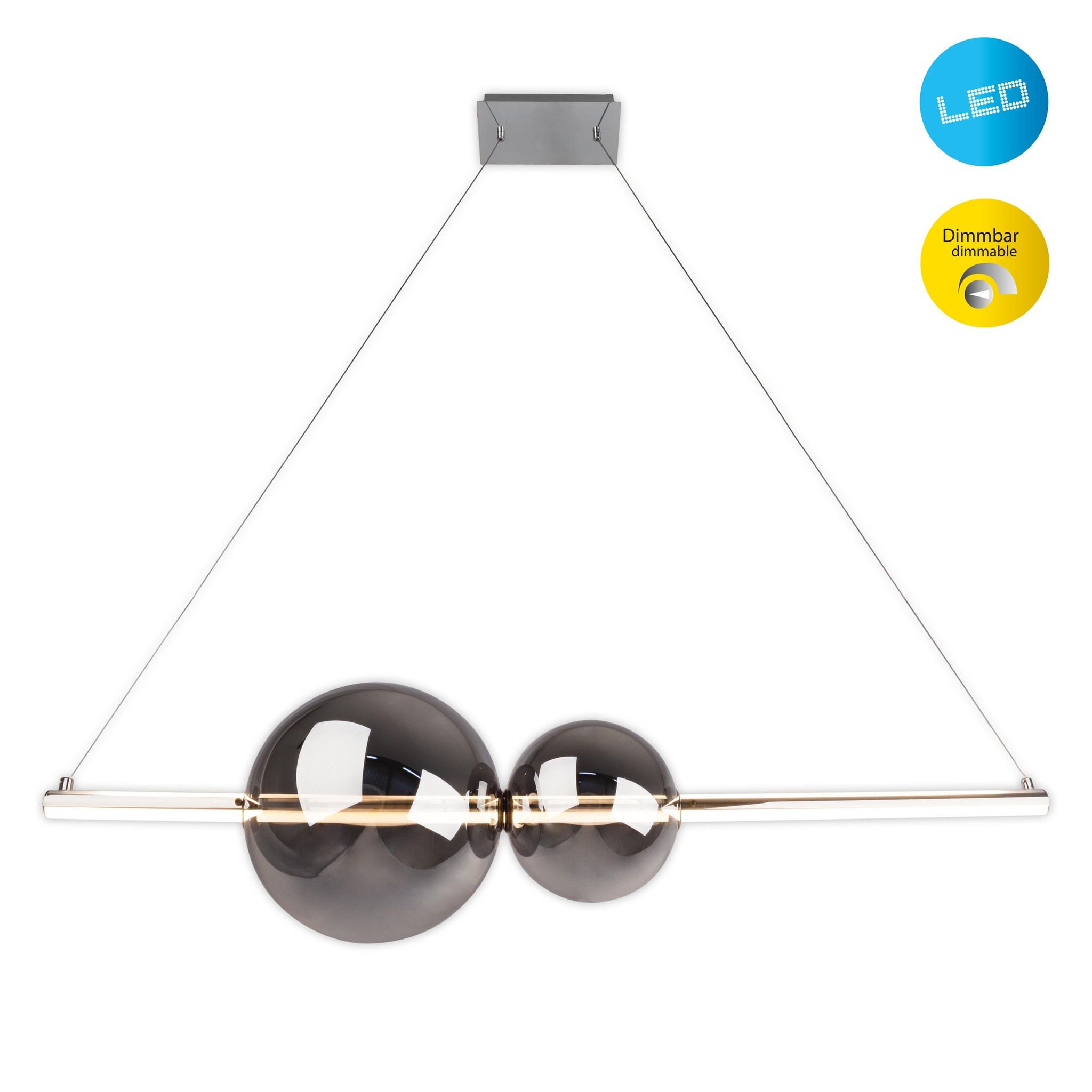 LED Pendelleuchte chrom NOVA - LED-Modul, 32W, IP20