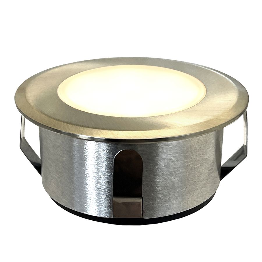 Playlight 24V Bodeneinbauspot 69mm - 24V DC, 1.2W, 70lm, 3000K, IP67, edelstahl
