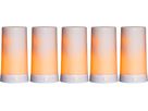 LED Pillar Kerze Diner 5 Extra - Indoor, Weiss, 13cm Höhe, keine Timerfunktion