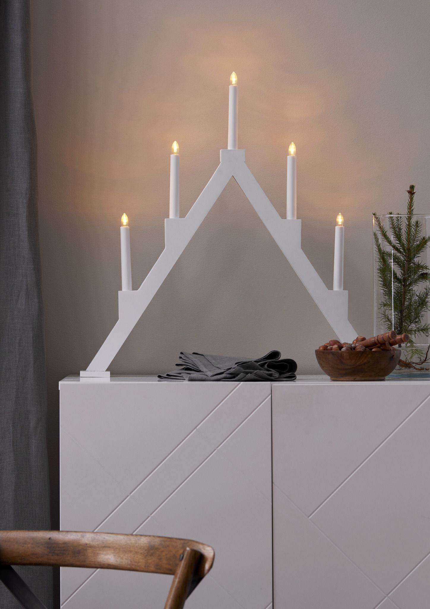 Kerzenhalter Torpa - Indoor, Warmweiss, Weiss