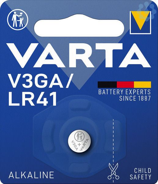 VARTA Knopfzelle Batterie V3GA / LR41 - 1er Blister