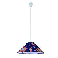 Kinderstoffpendelleuchte TEDDY - IP20, E27, blau