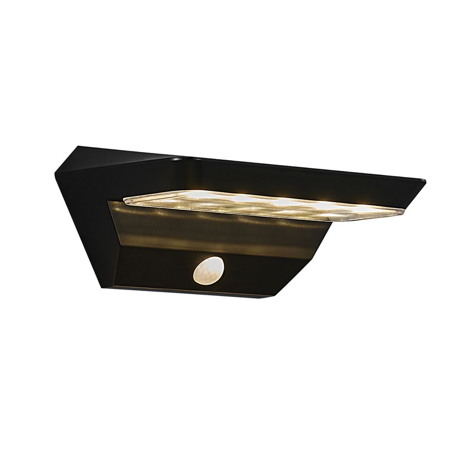 Agena, Wandleuchte, Solar, Schwarz - LED Modul, 5W ,IP44