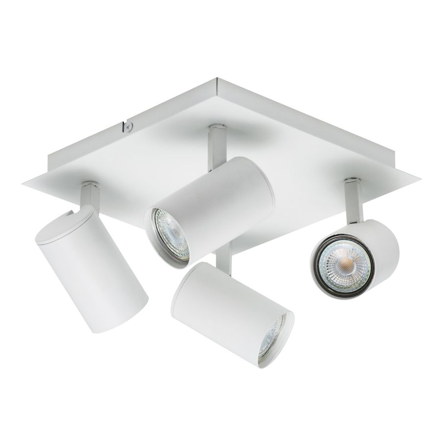 Deckenleuchte FRIDA - 4xGU10 (exkl.) max.4x35W, IP20, 90°, weiss, dimmbar (Optional Leuchtmittel), L=230mm,B=230mm,H=115mm