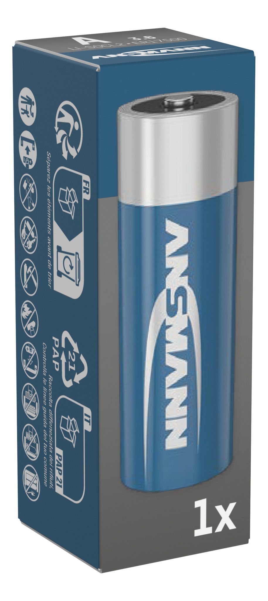 Lithium-Thionylchlorid Batterie ER17500 / A - 3.6V, 3600mAh