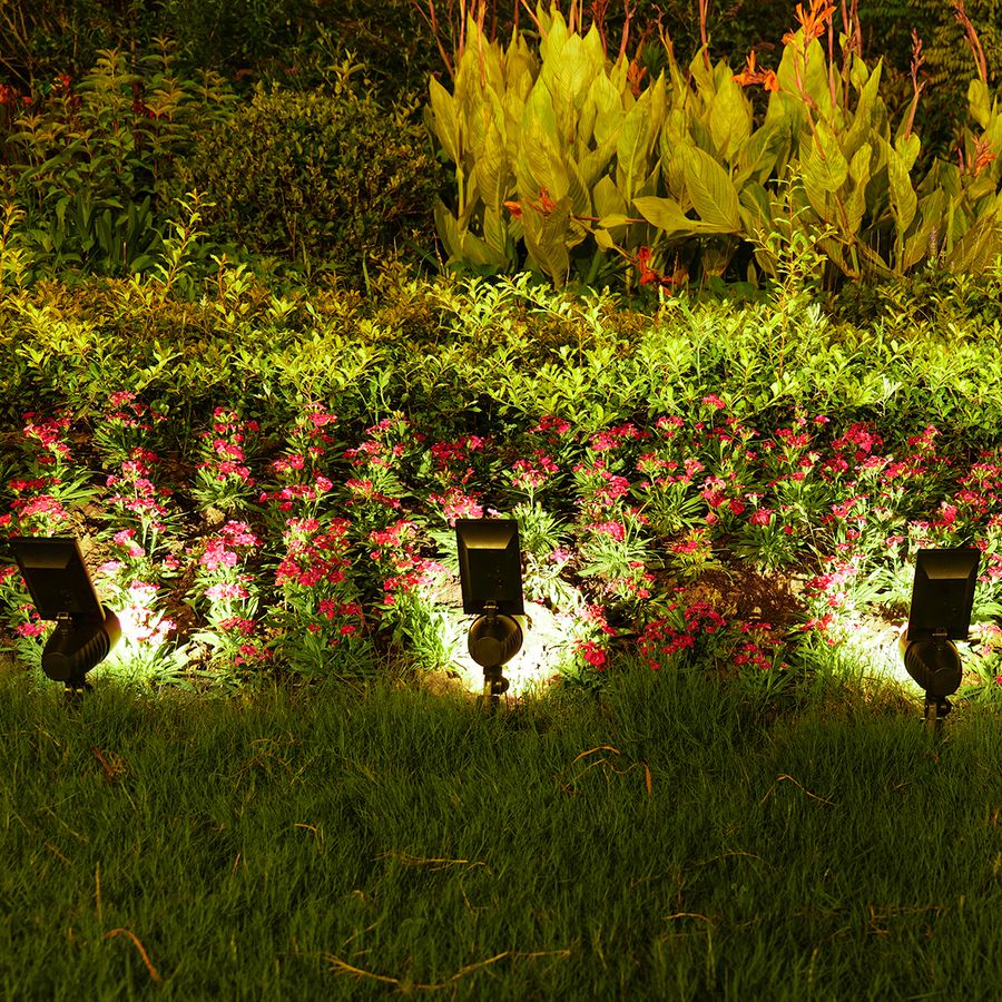 Solar Scheinwerfer Powerspot - Schwarz, Lichtfarbe Warmweiss; 2200mAh