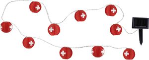 Solar Light Chain Swiss flag - 2m Kabel IP44