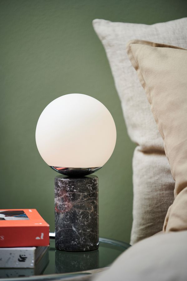 Lilly, Tischleuchte , Marble Grau - E14, IP20, max.25W