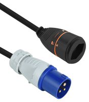 LOCKXTEND Camping, 1.4m - CEE-Adapter, LOCK-Kupplung T16, 16A, 230V, schwarz/blau