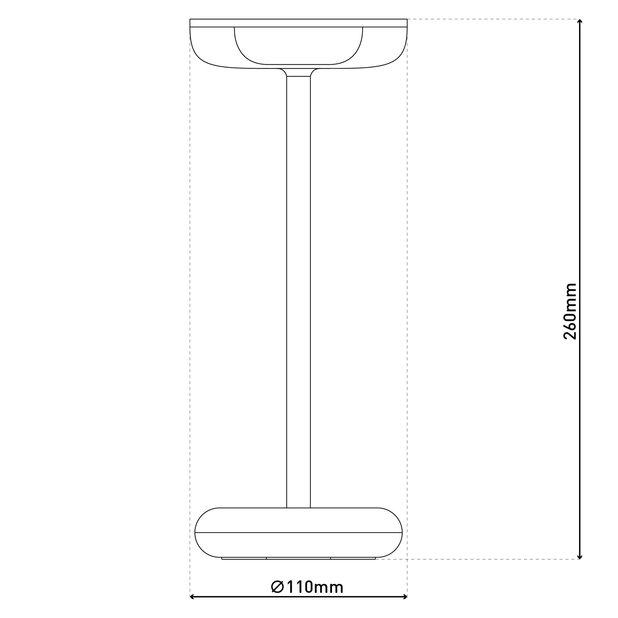 Akku-Tischleuchte PASI - LED-Modul, 6W, IP44