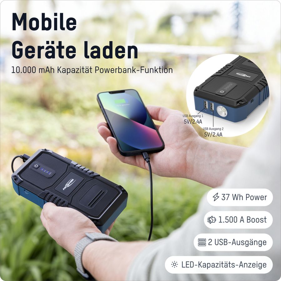 Jump Starter 10.0 - USB,Powerbank, Taschenlampenfunktion