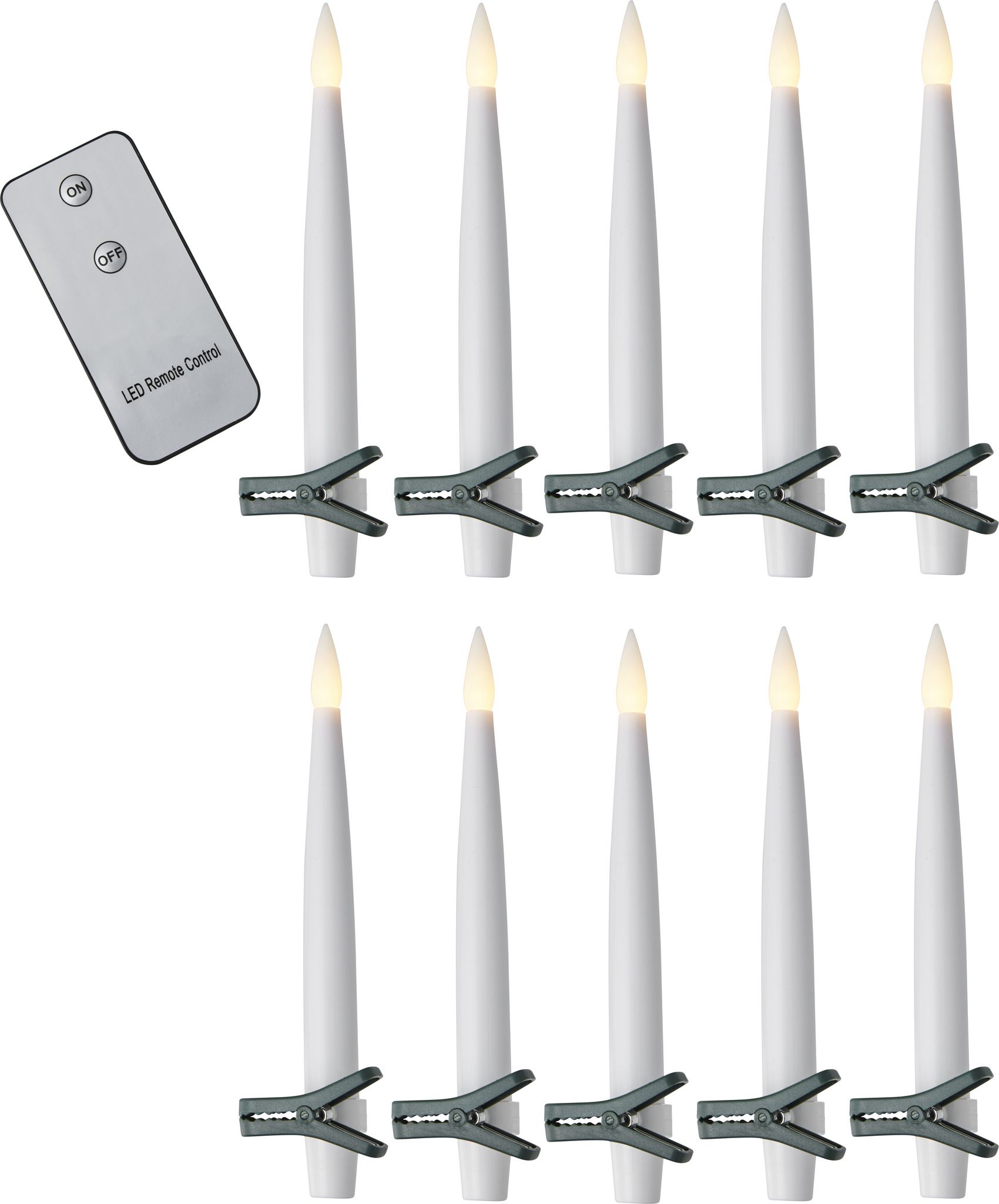 Candela da cimitero a LED Serene - Indoor, Weiss, 15.5cm Höhe, keine Timerfunktion