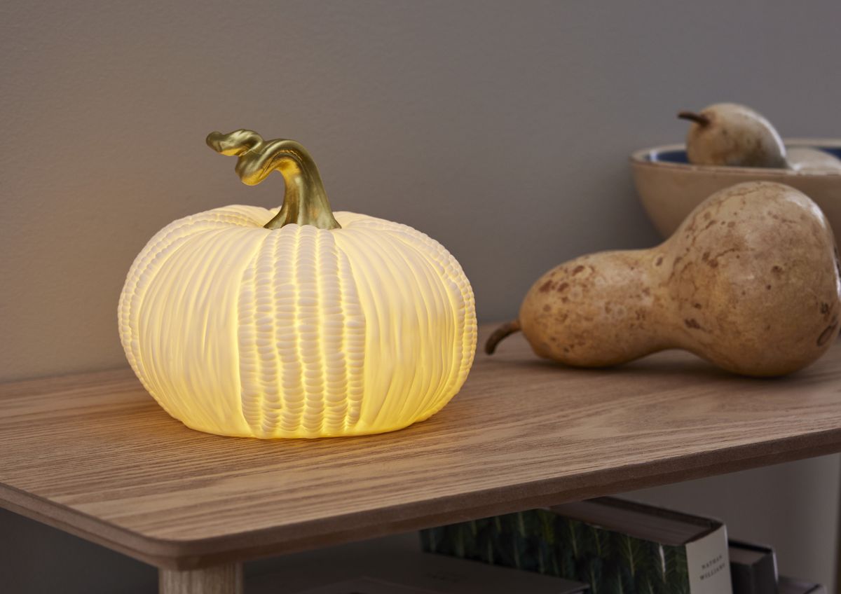TIsch Decoration Pumpkin - Indoor, Warmweiss, Weiss