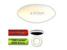 LED Wand- Deckenleuchte Dublin d:27cm - LED fest verbaut, 4000K, neutralweiss