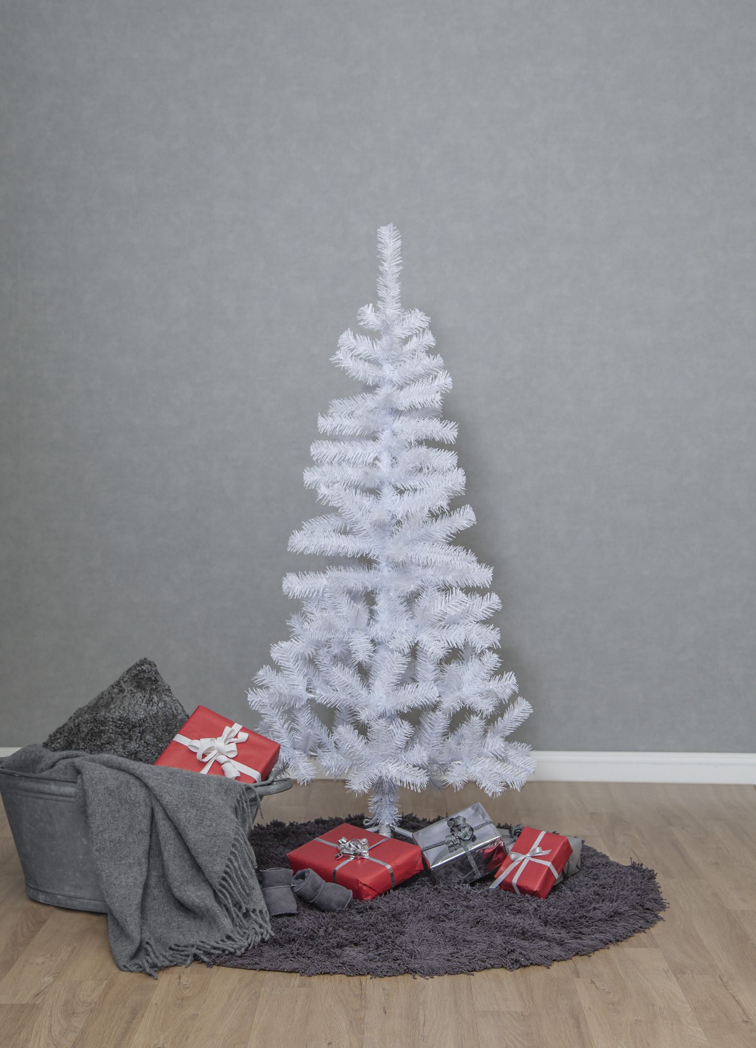 Weihnachtsbaum mit LEDAlvik - Weiss, 80LED, 150cm Höhe