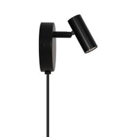 Wandleuchte Omari Round Schwarz - LED, IP20, 230V