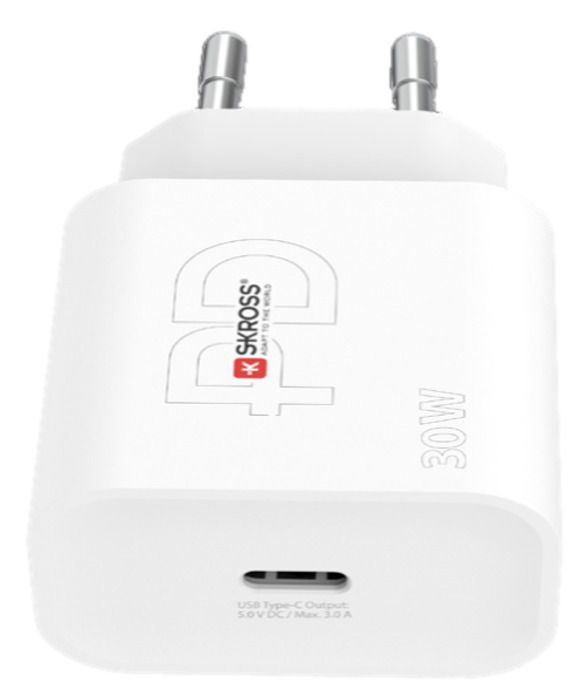 Power Charger EU - Out: 2-Pol EU, In: 1x USB-C PD, 30.0W max. Single Output, weiss
