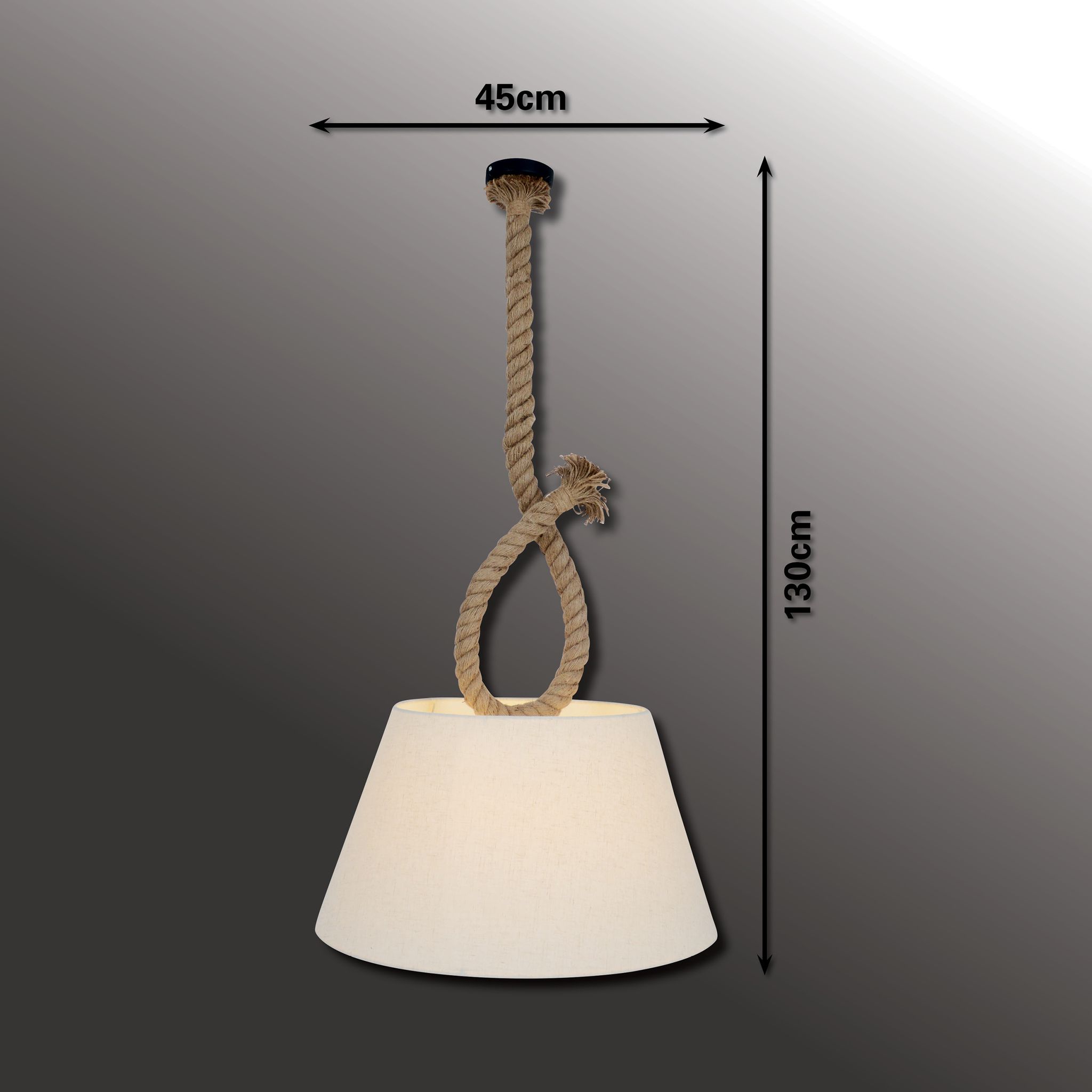 Pendelleuchte Rope d: 45cm - E27, 40W, IP20