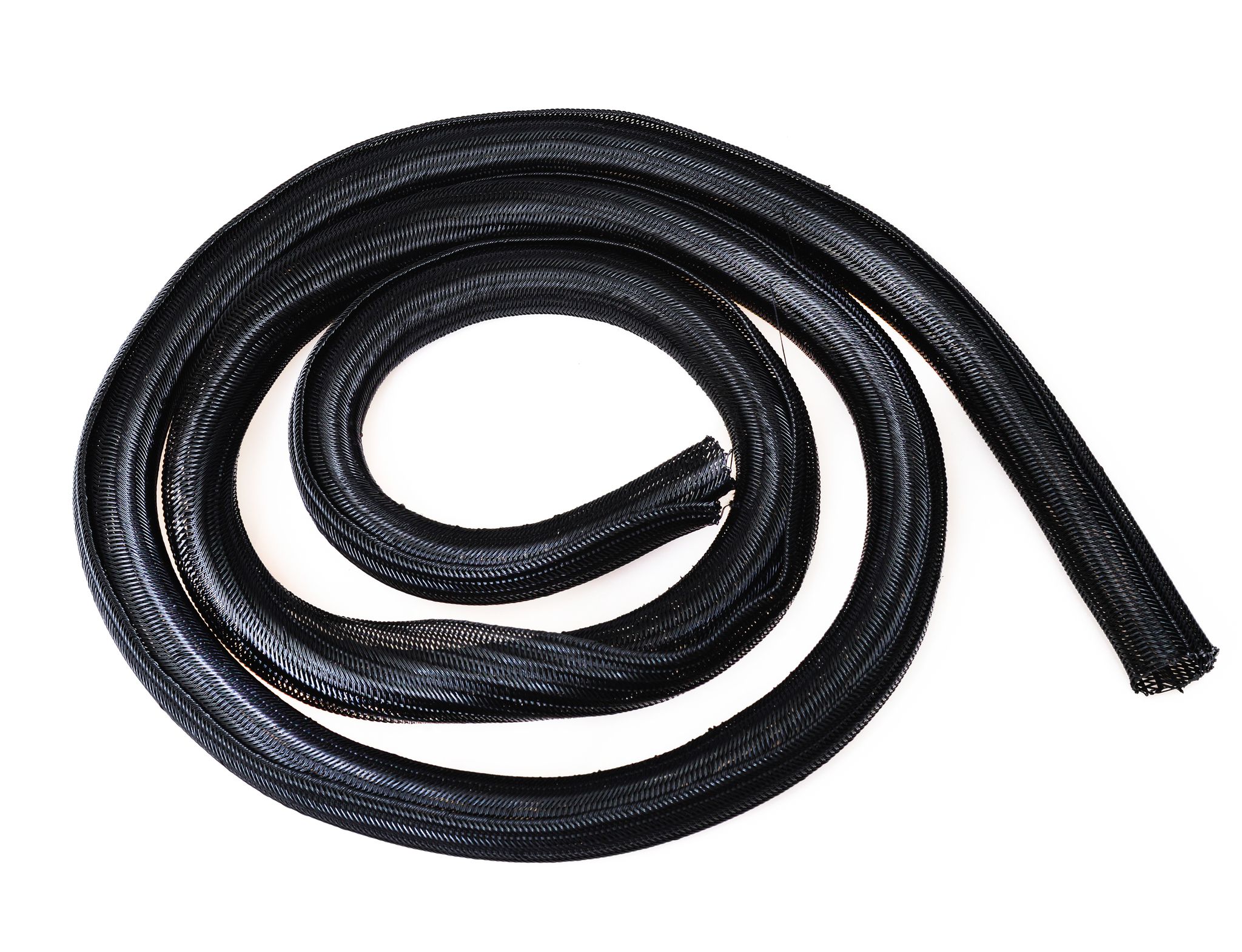 Tubo flessibile in tessuto auto arrotolabile, nero - 25mmx2.0m