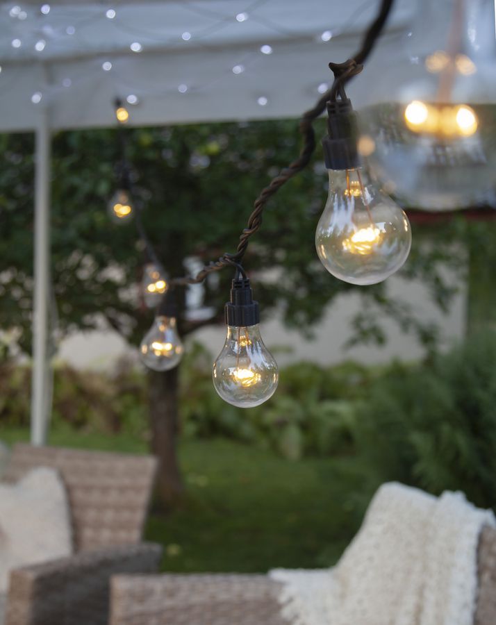 System LED Extra, Partykette, 500x11cm - Schwarz, Warmweiss