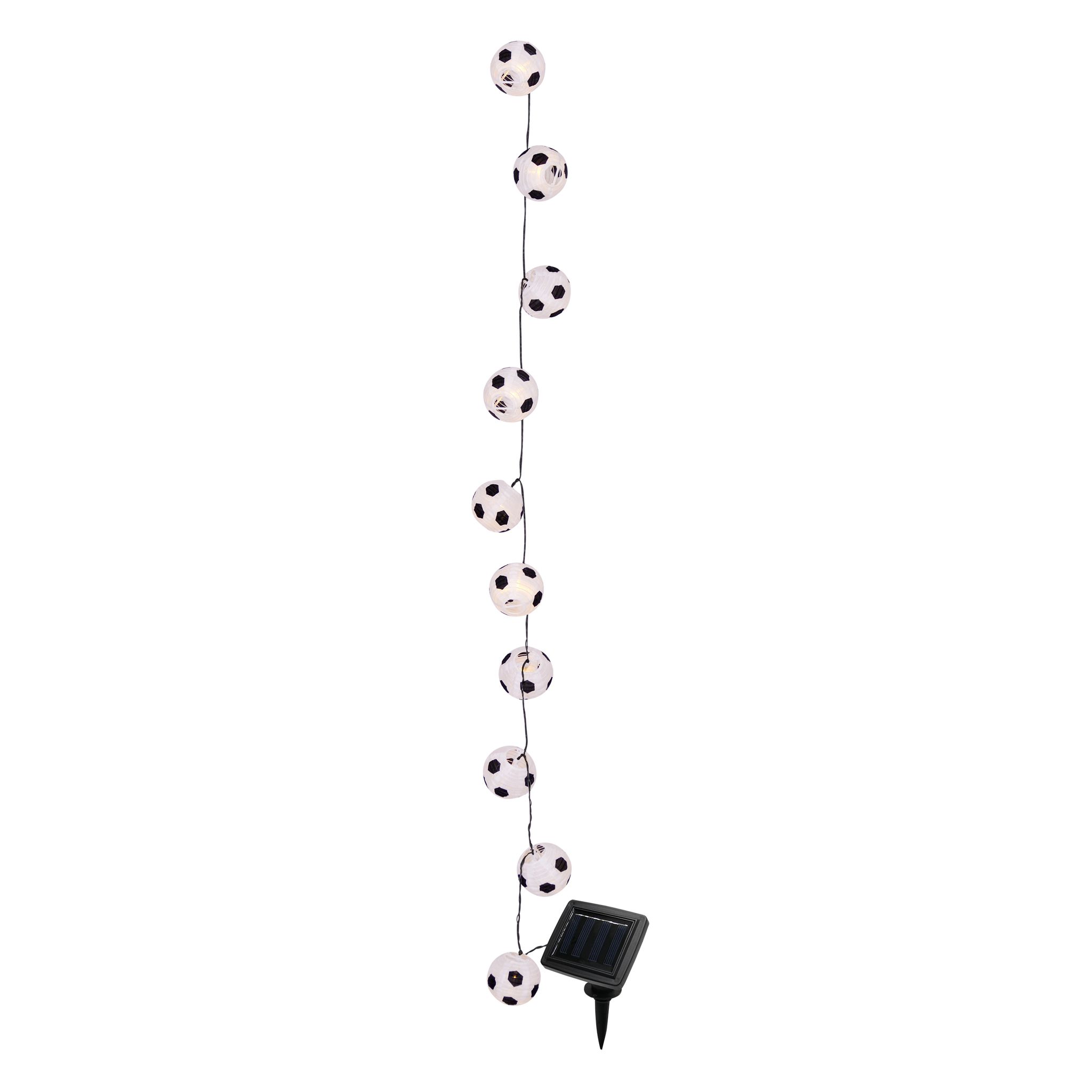 LED Solar-Lichterkette Japanballon-20er Fußball - IP44, warmweiss, 1.2W