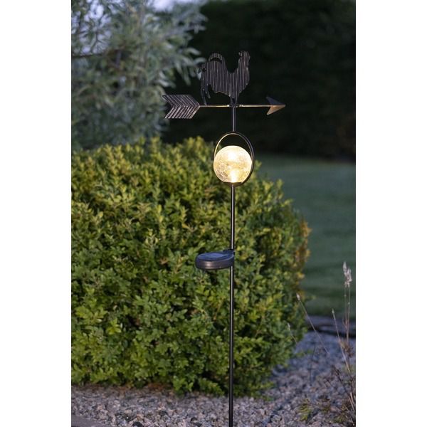 Solar Dekoration Windy - Schwarz, Lichtfarbe Warmweiss