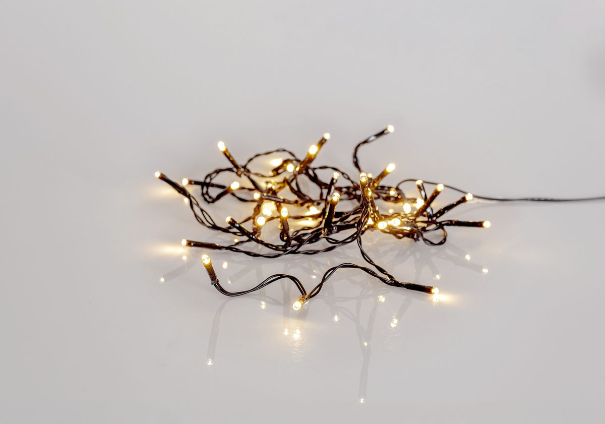 Lichterkette Shiny Warm White - Indoor, Outdoor, Warmweiss, Schwarz