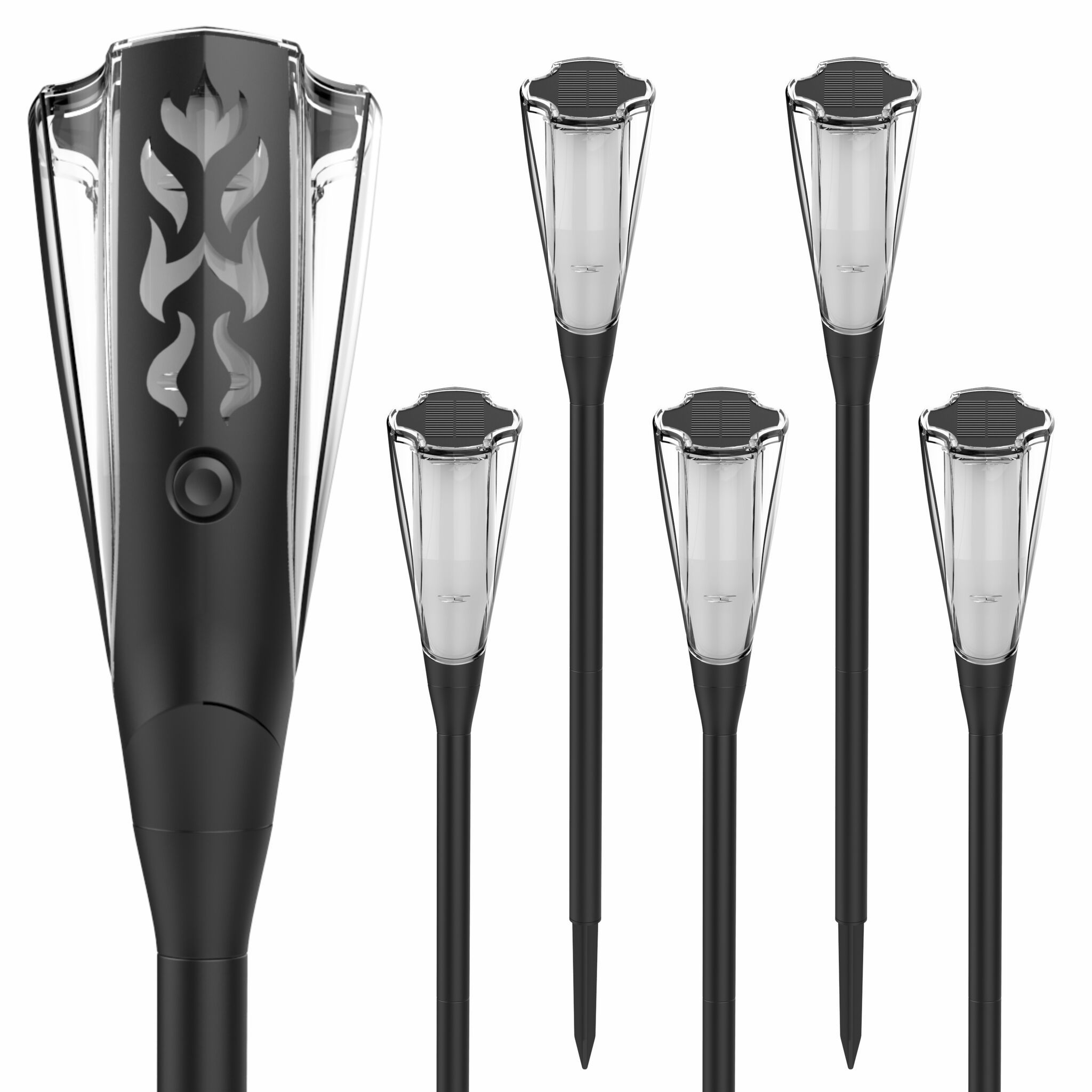 Duopack Solar-Stick Flamme hoch - Warmweiss, IP44