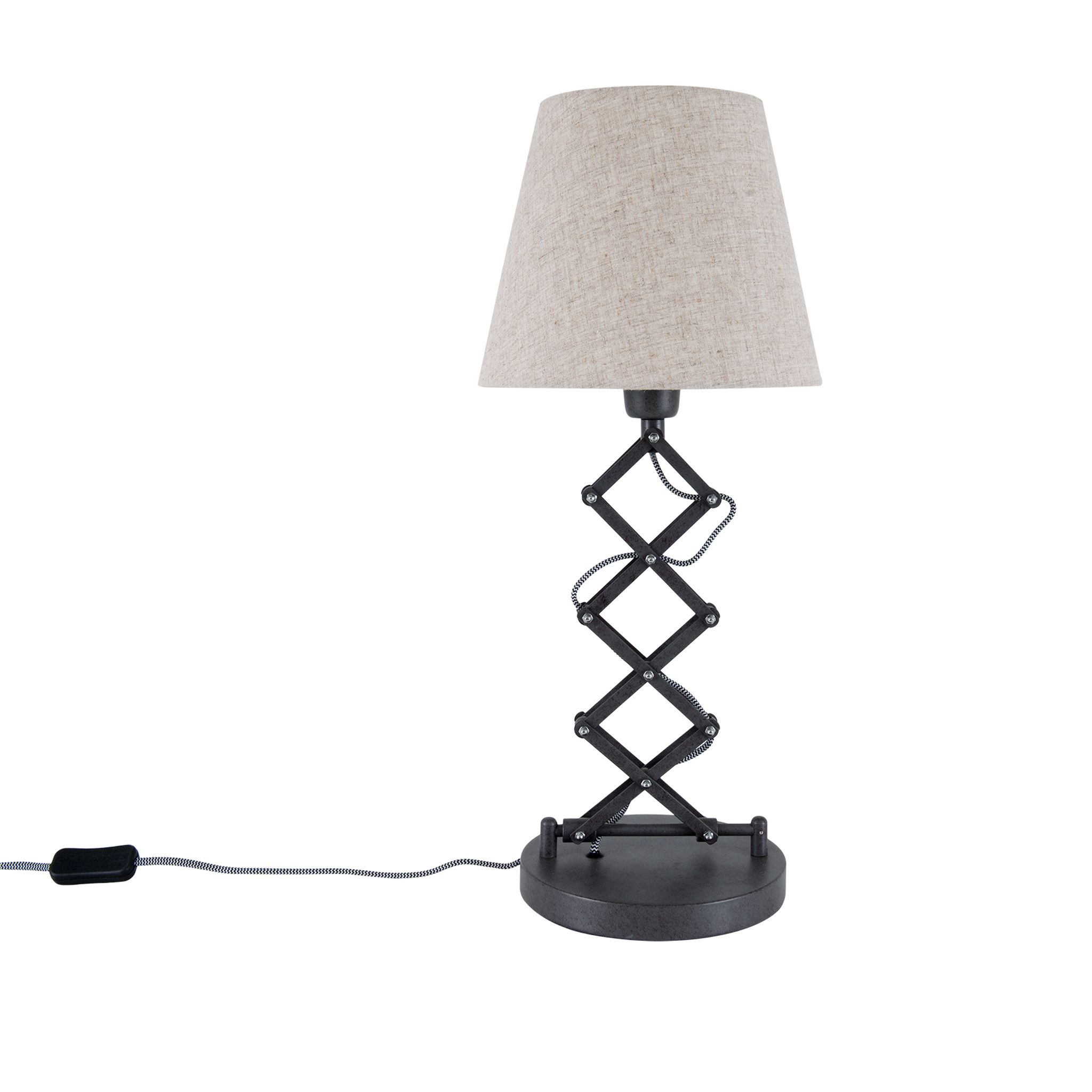 Scherentischleuchte Adrienne h: 71cm natur - E27, 40W, IP20
