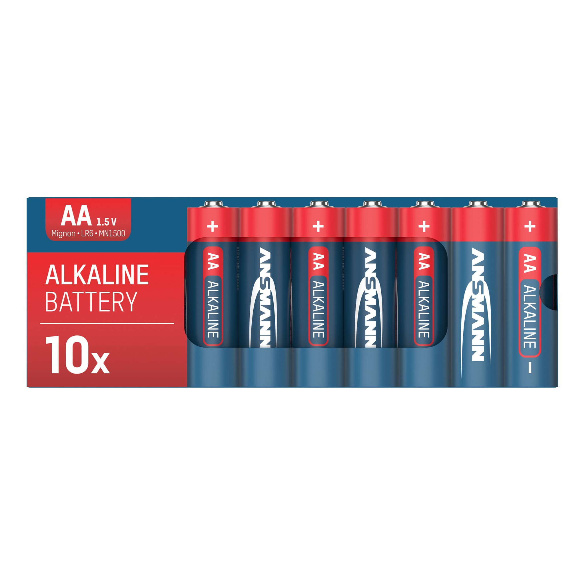 Alkaline Batterien 100er Vorteilspack 10x10 AA, POS-Lösung - LR6/AA Batterien 100er Box Retailverpackung
