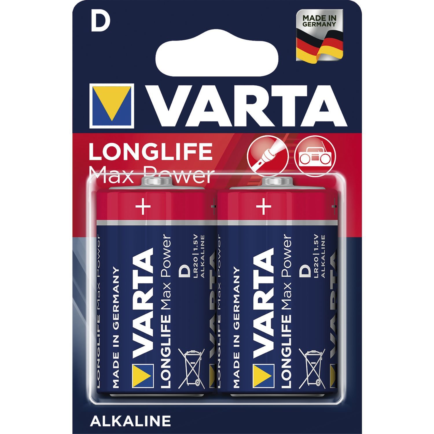 Varta Max Tech D, Mono - 1.5V, 2er Blister