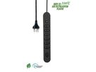 Steckdosenleiste Re:Life - 7x T13., 1.8m Kabel, schwarz