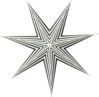 Paper Star Stripe - Indoor, , Weiss