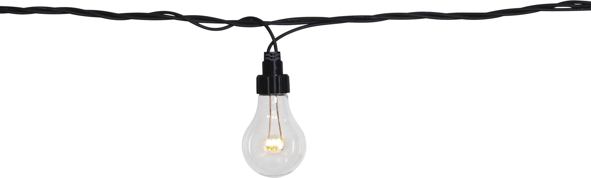 System LED Extra, Partykette, 500x11cm - Schwarz, Warmweiss