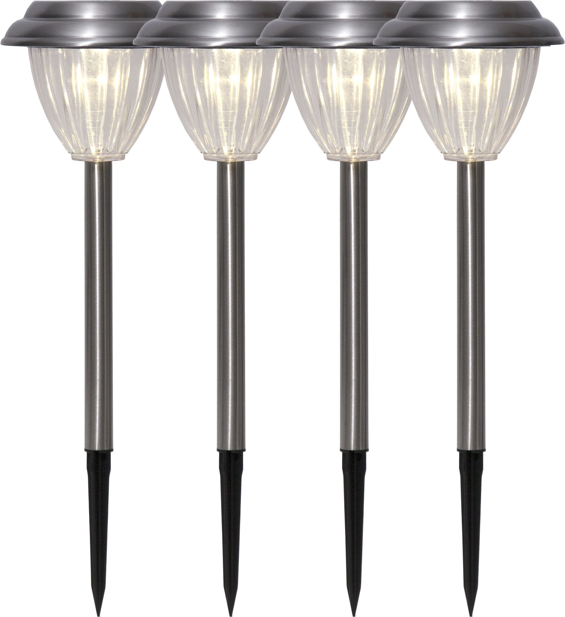 Decorazione solare4 Pack Palma - Silber, Lichtfarbe Warmweiss