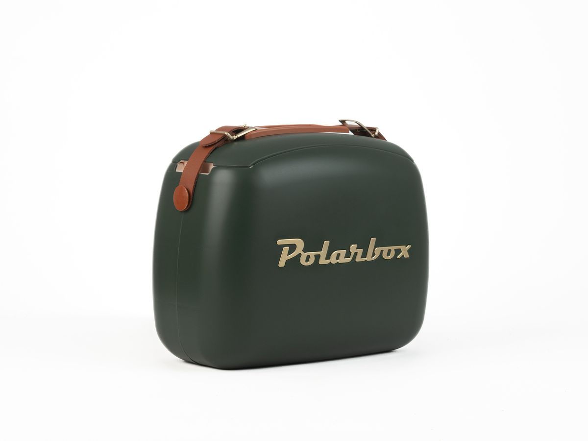 Polarbox CoolerBag waldgrün-gold 6l inkl. 2 Frischhalte-Dosen schwarz & waldgrün - Kühlbox, 6l, Vintage Design