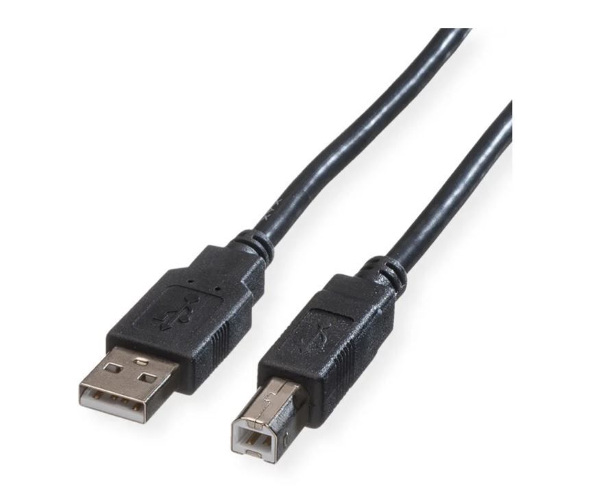 Kabel USB-A auf USB-B - USB 2.0 Kabel, Typ A-B, schwarz, 1,8 m