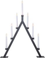Kerzenleuchter Oliver - IP20, Schwarz, Warmweiss