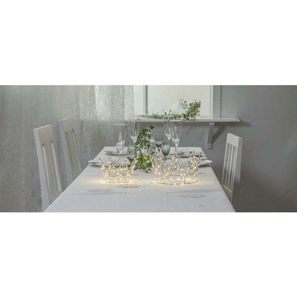 Tischdekoration Crown - IP20, Warmweiss, 120 LED