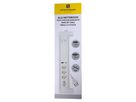 ALU Tisch-Steckdosenleiste NOTEBOOK - 4xT13,1x USB-C 1x USB-A PD 60W, 2.0m Kabel, Stecker T12, Aluminium/weiss