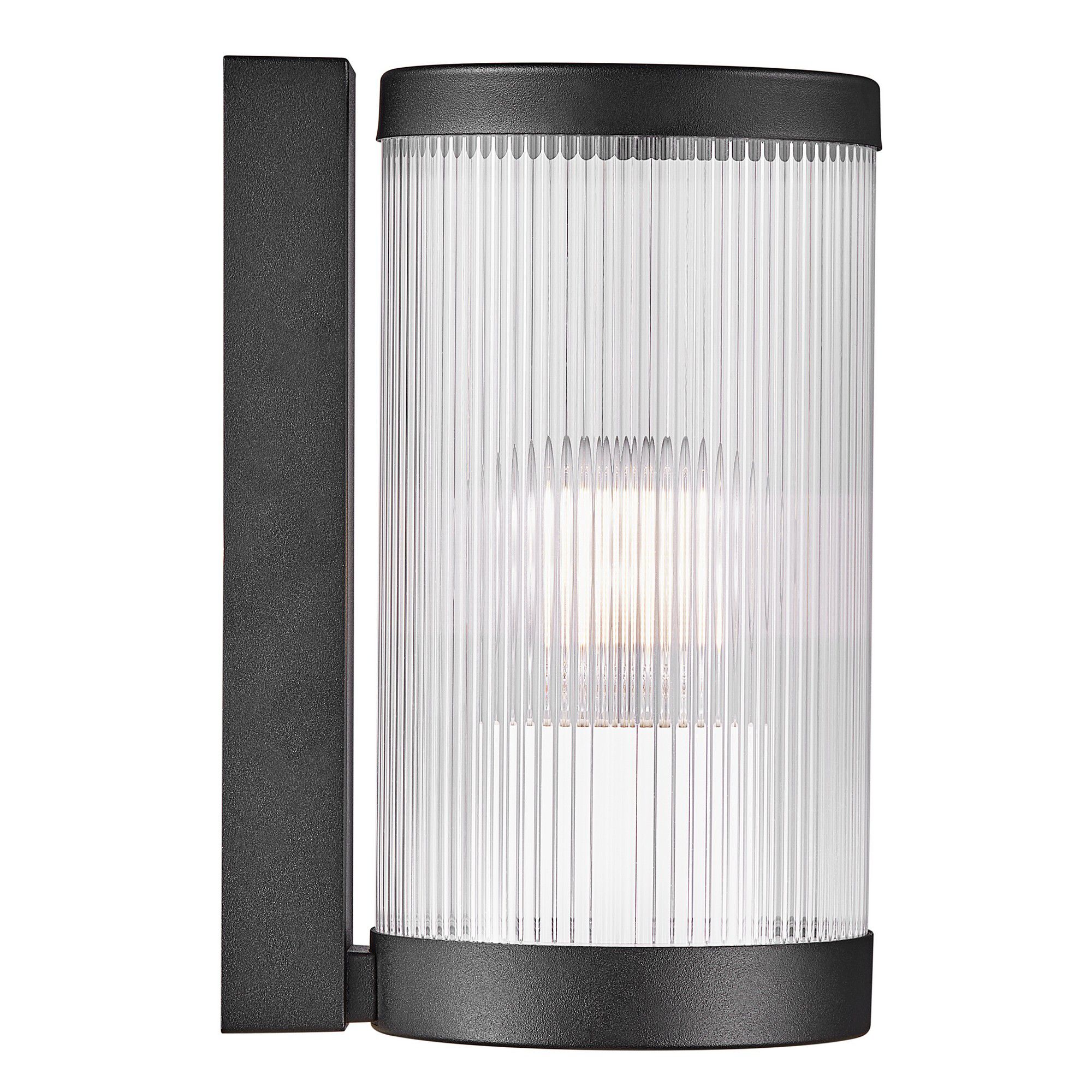 Wandleuchte COUPAR - 1xE27 (exklusiv), max.25W, IP54, schwarz, dimmbar (optional Leuchtmittel), D=130mm, H=250mm