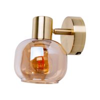 Glas-Wandspot Libby messing H: 16cm - E14, IP20, 40W, 230V