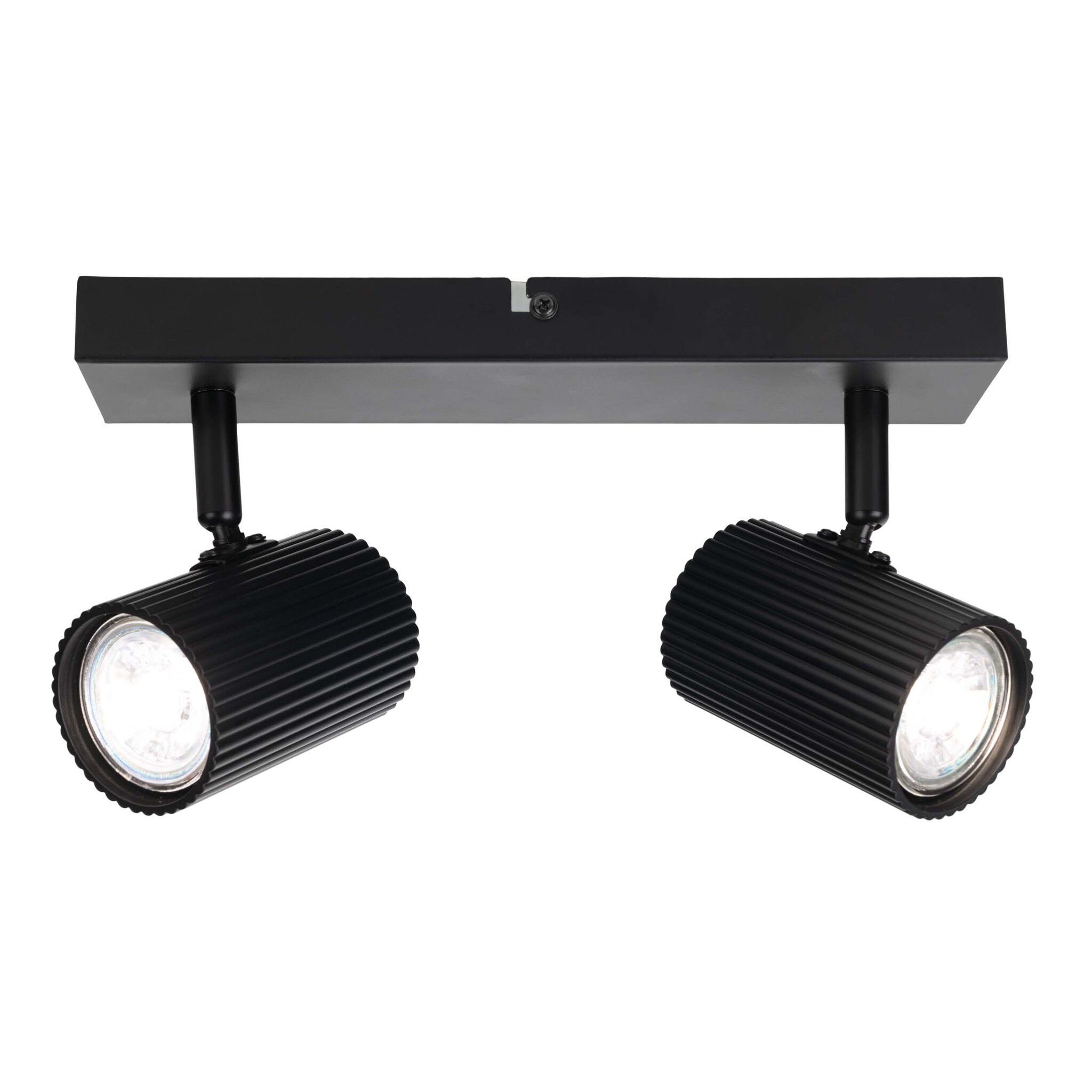 2er Spot Wand-/Deckenleuchte  TINNIS  L: 26cm schwarz - IP20, GU10, Schwarz