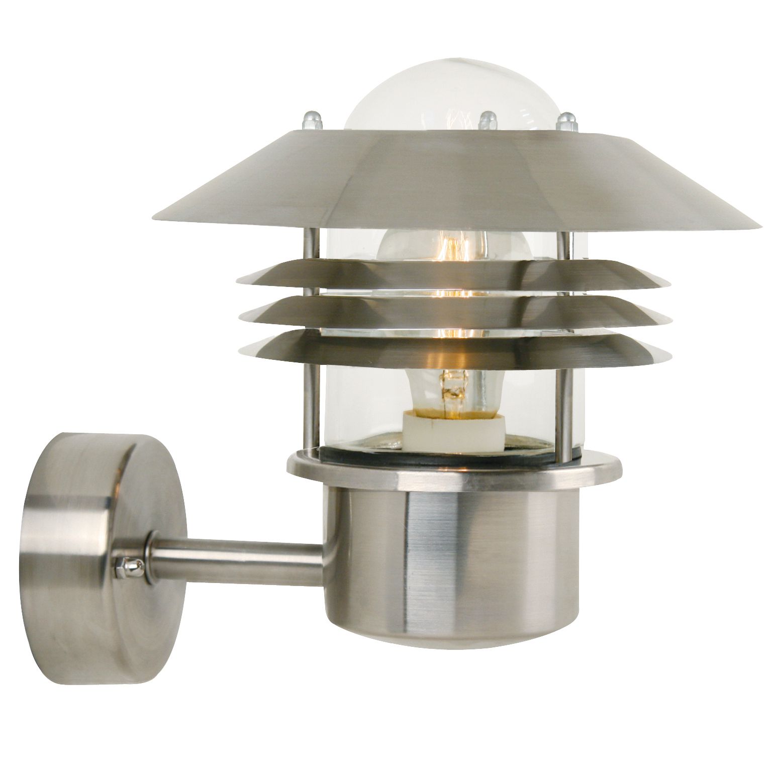 Vejers, Wandleuchte, Edelstahl - E27, max. 60W, IP54