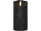 LED Pillar Kerze Flamme Rustic - Indoor, Schwarz, 15.00 cm Höhe,  Timerfunktion