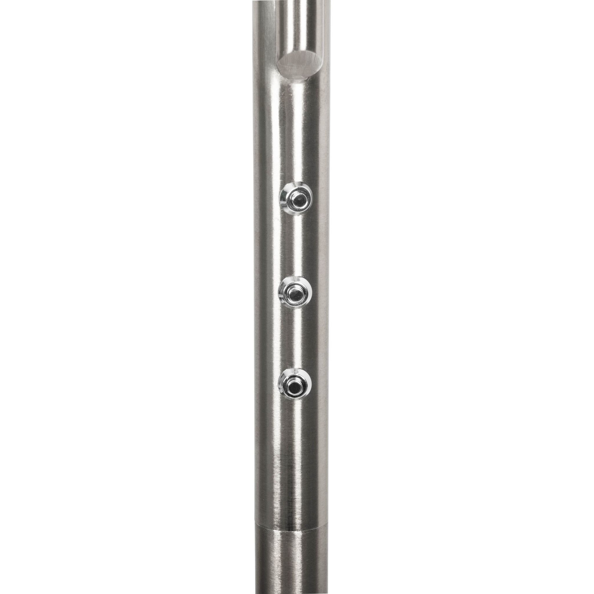 LED-CCT Stehleuchte  SAMIRO  inkl. Lesearm H: 180cm satiniert /stahl-blank - IP20, LED-Modul, Stahl-Blank