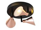3er LED-Wand-u. Deckenspot Copper - LED fest verbaut, 3000K, warmweiss