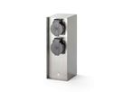 IP55 Energiesäule 4xT13 - 230V AC, max. 10A, 4xT13, IP55, nickel, rostfrei, Überlastschutz, L=130mm, B=85mm, H=230mm