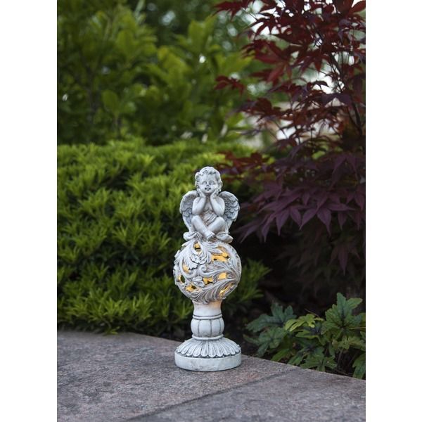 Solar Decoration Angel - Beige, Lichtfarbe Warmweiss